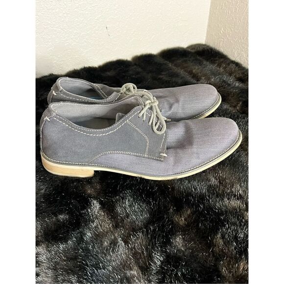 Steve Madden Shoes Mens 9 Sirius Casual Oxford Gray Fabric Lace Up Low Top - Picture 6 of 7